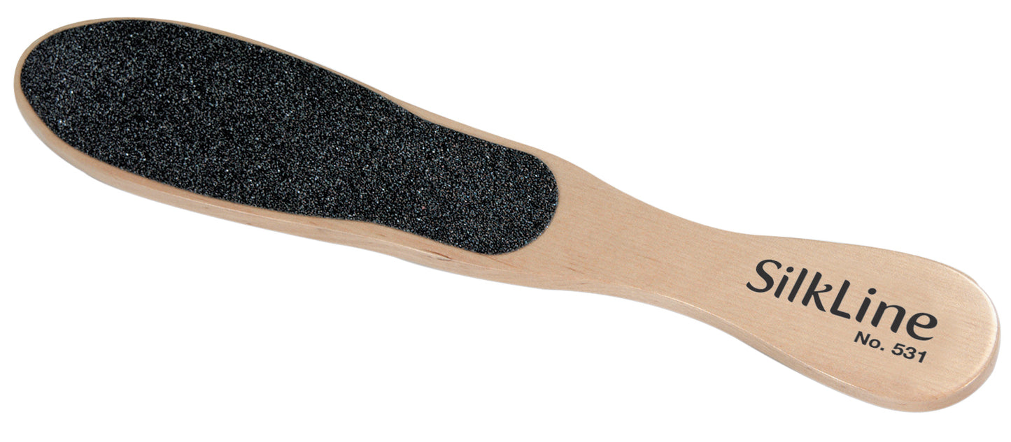SILKLINE Professional Two-Sided Foot File With Oak Wood Handle